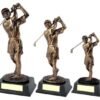 female golf action trophy