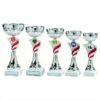 SILVER AND RED PRESENTATION CUPS