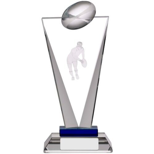Glass Rugby Trophies