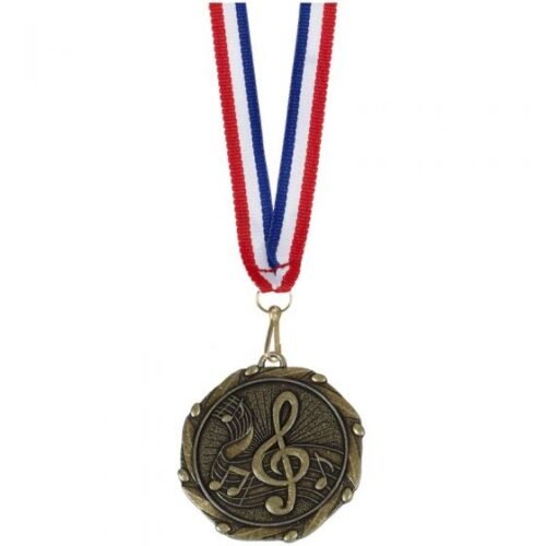 MUSIC MEDAL WITH A SLIM RIBBON