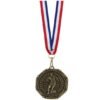 Football player combo medal with ribbon