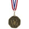CRICKET COMBO MEDAL WITH SLIM RIBBON