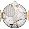 BADMINTON MEDALS GOLD, SILVER, BRONZE