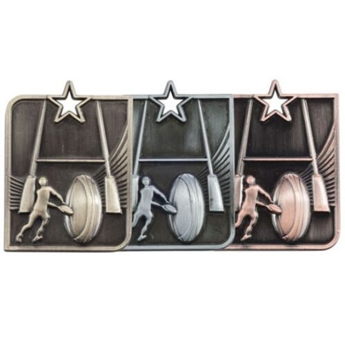 CENTURION STAR RUGBY MEDAL GOLD, SILVER AND BRONZE