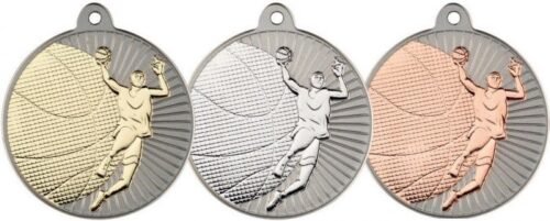 TWO TONE BASKETBALL MEDALS