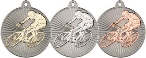 two tone cycling medals