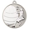 TWO TONE NETBALL MEDAL SILVER